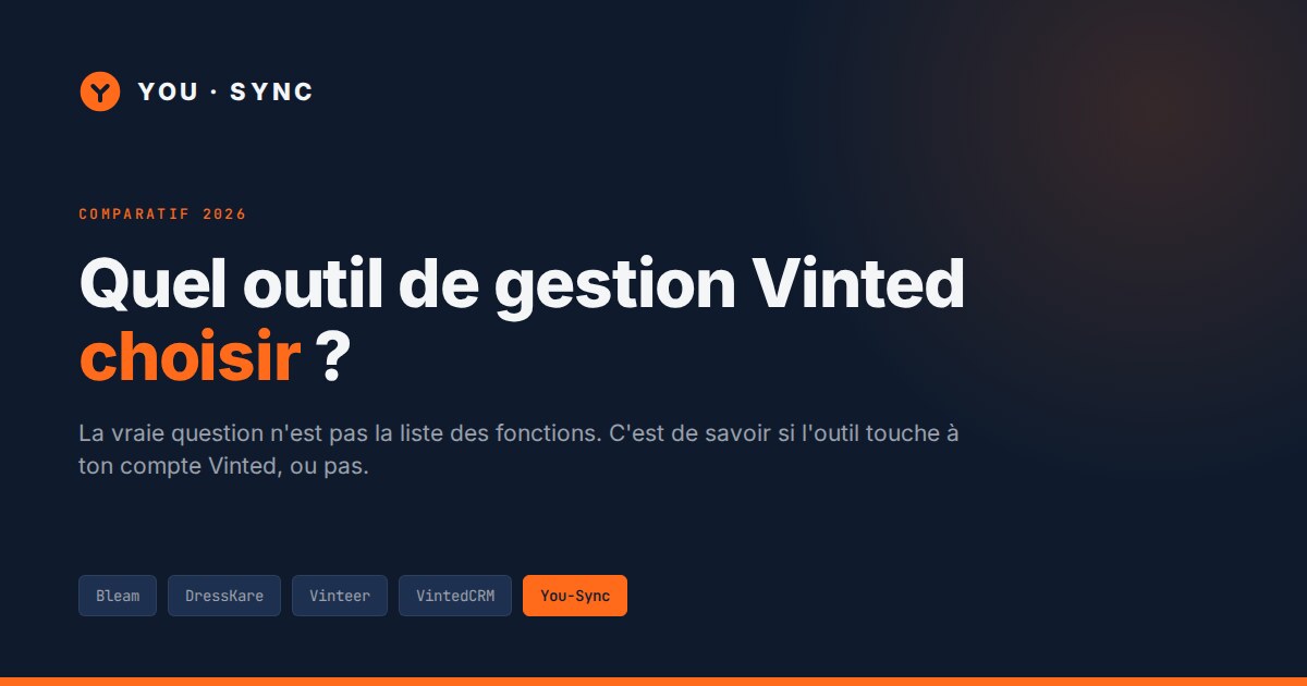 Vendeuse Vinted qui compare des outils de gestion sur son ordinateur